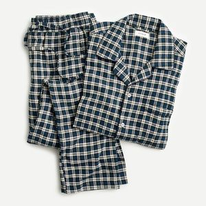 NWT J.Crew Cotton Flannel Plaid PJ Set Sz L